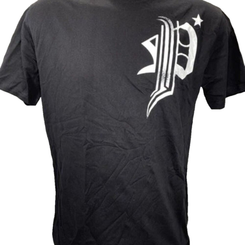 NEW PHILIPP PLEIN Mens T-Shirt Black Size L Skull Bone Logo Graphic Shirt